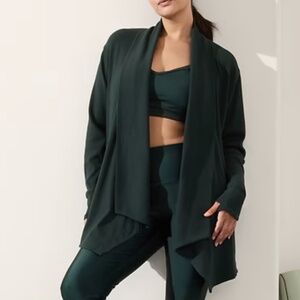 Athleta PRANAYAMA RESTORE WRAP | Dark Green (Cypress) | Size L